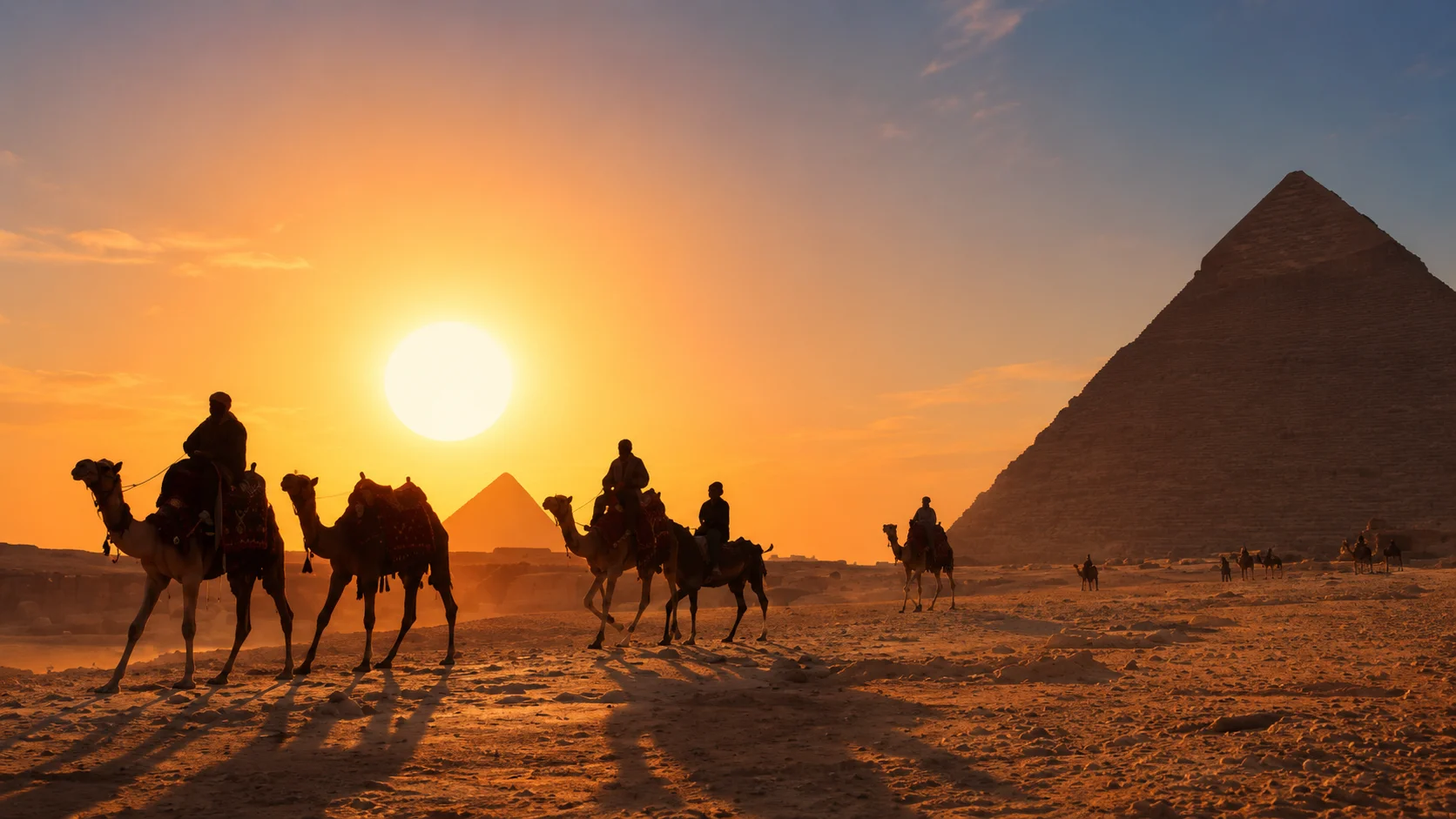 Pyramids of Giza near Cairo Egypt