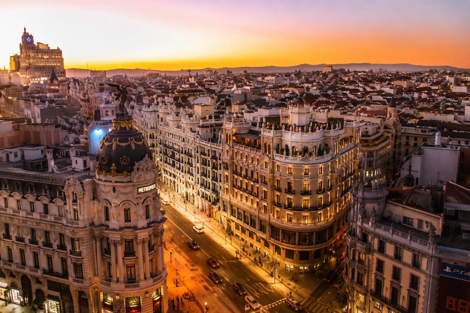 Barcelona skyline with Sagrada Familia and city view