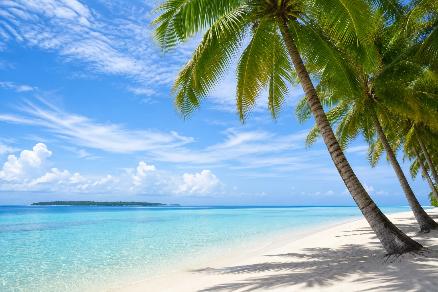 Beautiful tropical beach with clear water